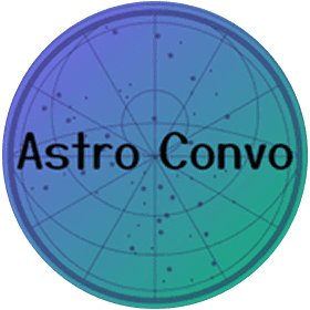 Astro Convo logo with starry background